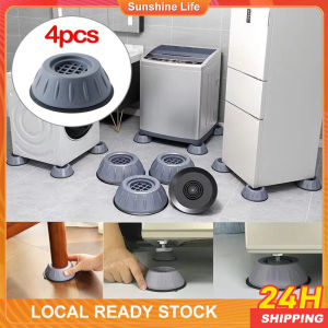 4PCS Washing Foot Pad Refrigerator Stand Shockproof Anti Slip Rubber Dryer Machine Desk Mat