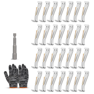 28 Pack Concealed Gutter Hangers 5 Inch Strong Brackets with Screws for K Styles Gutter Restorations Daily Use