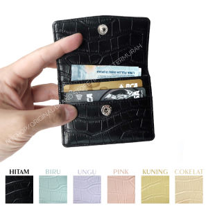 6 warna - Dompet kartu kulit sintetis Pria / Wanita - Dk stt 99