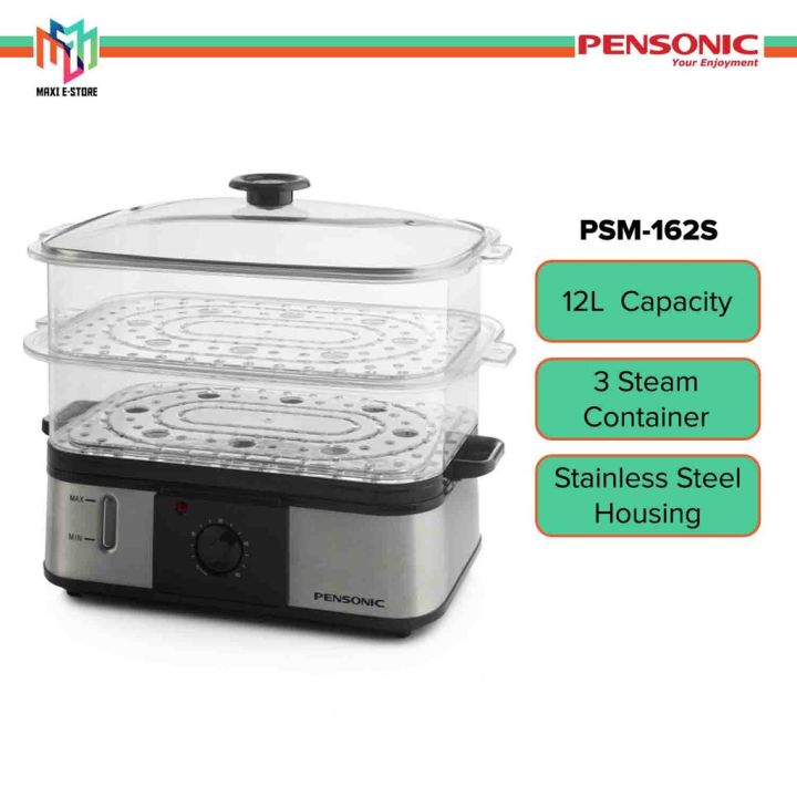 Pensonic PSM162S Food Steamer 12L 2Tier Lazada