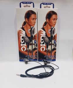 Handsfree Headset HT-01 Transparan + Mic Stereo Earphone Hifi Extra Bass