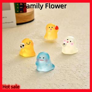Family Flower Flash Sale Mini Luminous Halloween Ghost Ornament Cartoon Doll Micro Landscape Dollhouse Model Car Interior Home Desktop Decoration