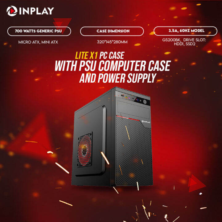 Inplay Lite X1 | Computer Case With Power Supply | Inplay By EJD ...