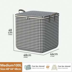 V&S 100L Clothes Bedding Storage Bags Zipped Home Dustproof Large Capacity Storage Box