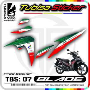 Sticker Striping Variasi Blade 125 - Stiker Striping Motor Blade 125 Desain Mandalika. TBS.07