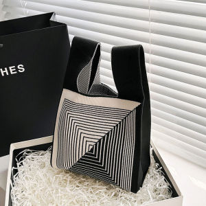 COD Tas Wanita Fashion Tote Bag Style Korea Knitted ToteBag Top Handle BAG02