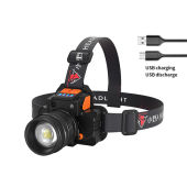 T8 Headlamp Powerful Zoomable LED Head-Mounted Flashlight Outdoor Headlight Night Camping Riding Waterproof Fishing Strong Bright Head Torch