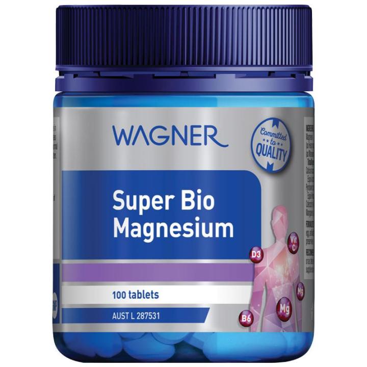 Wagner Super Bio Magnesium 100 เม็ด ไบโอแมกนีเซียม สูตรเข้มข้นพิเศษ ...