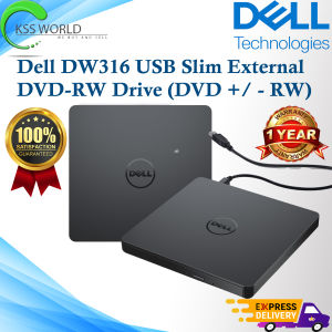 Dell DW316 USB Slim External DVD-RW Drive (DVD +/ - RW)