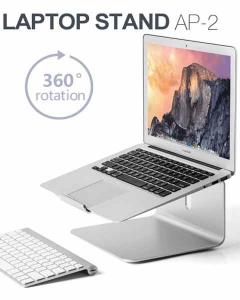 360-Rotating Aluminum Alloy Laptop Desktop Mount Stand for MacBook Notebook