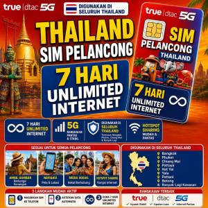 Thailand True Move 7days Unlimited Internet Travel Prepaid SIM Card