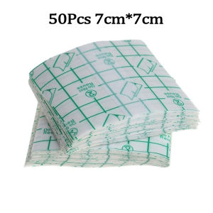50pcs Waterproof Transparent Adhesive Wound Dressing Fixer Plaster Stretch Fixation Tape