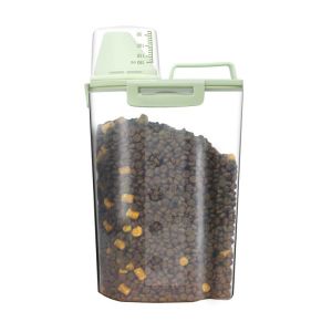 2.3/2.5L Pet Food Storage Dispenser Pet Food Container Bekas Makanan Kucing Cat Food Storage with Measuring Cup