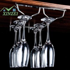 XZ✨✨✨ Giá treo rượu bằng thép không gỉ màu bạc giá treo ly Kệ Treo Ly