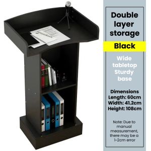 🎙️Speaker Podium Stage Stand Reception Lecture Hall Table Host Speech Talk Emcee Desk Meja Ucapan COKLAT