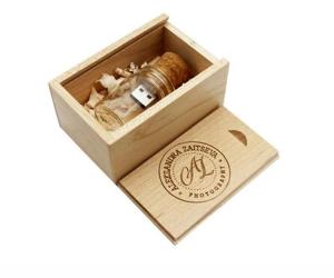 1 pcs Free Customer LOGO Wooden USB Flash Drive + Box Pen Drive U Disk Memory Thumb Sticks 8GB16GB32GB64GB Gift