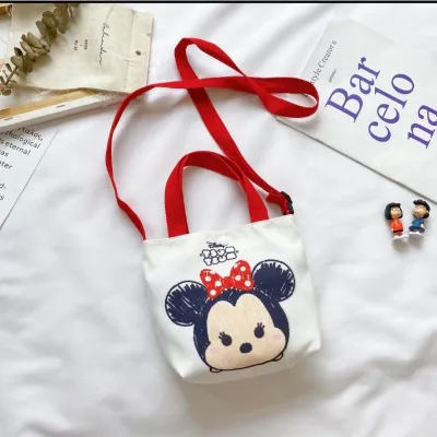 Mini Disney canvas tote bag goodie bag lunch box gift bag kids.