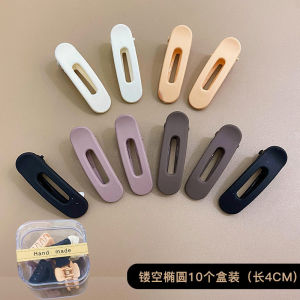 Jepitan Mini Wanita Jepitan Rambut Motif Polos Doff 1box Isi 10pcs Jepitan Poni Aksesoris Rambut Wanita LOOKIS