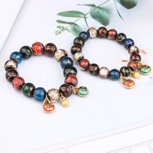 Popular online product: incense ash glass bead bracelet handmade incense ash glass bead bracelet multi-treasure jewelry for men and women wholesale