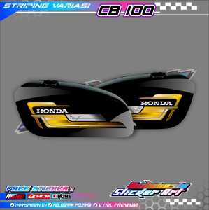 STRIPING VARIASI HONDA CB 100 / STICKER LIST MOTOR HONDA CB 100