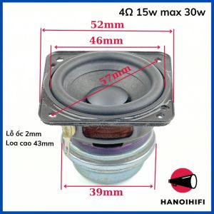 Củ loa toàn dải 2 inch Devialet nam châm từ neo 4ohm 15W max 30W loa toàn dải cực mạnh