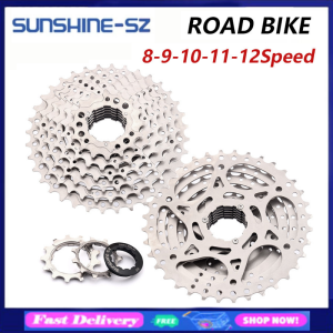 SUNSHINE Road Bike 8 9 10 11 12 Speed 23T/25T/28T/30T/32T/34T Bicycle Cassette 10v 11V K7 Freewheel MTB Sprocket for SHIMANO