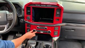 OnlyF U Red Car Interior & Exterior Decoration Cover Trim Stickers for Ford F150 2021 2022 2023 2024 2025 Up Accessories 4P6B8