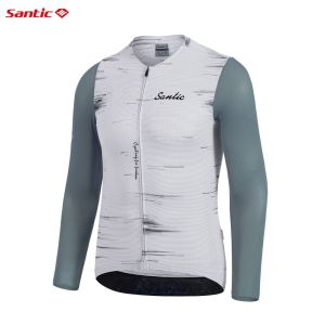 Santic Đi Xe Đạp Jersey Cho Nam Mùa Hè Thoáng Khí Kem Chống Nắng Xe Đạp Xe Đạp Tay Dài Cao Cấp Áo Sơ Mi