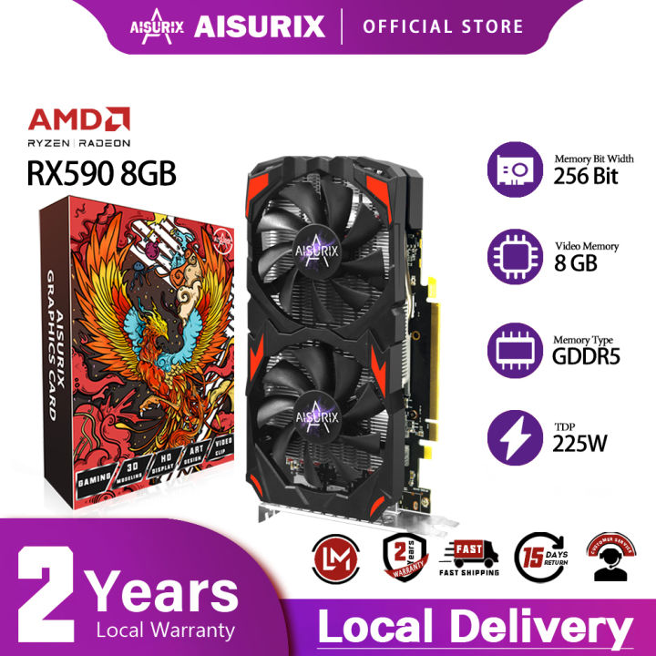 Phantom Gaming 590 Xt AISURIX NEW RX 590 8GB GME Graphics Card