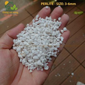 Đá Perlite trân châu 2 lít – giá thể siêu nhẹ thoáng khí trộn đất trồng cây (size 3-6mm / 6-12mm)