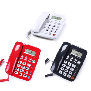 Điện thoại cố định cho nhà và văn phòng có tính năng rõ ràng người gọi hiển thị thuận tiện loa ngoài chức năng