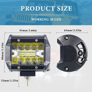 2PCS Jeep Headlights 24V 12V 5x7 LED Car Headlight jeepney accessories lights L300 Headlamp Fog light