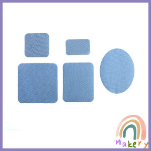 Makery 5PCS/Set Jeans Patch Iron on Patches for Clothing Repair Pants Knee Repairs Applique Denim Patch