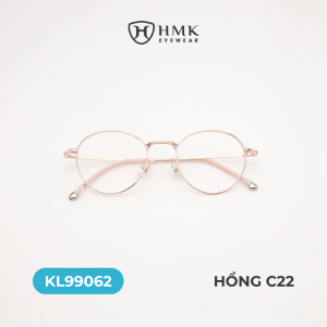 Gọng Kính Cận Dáng Tròn Kim Loại Titanium HMK Eyewear Xinh Xắn Dễ Thương Phụ Kiện Thời Trang - KL99062