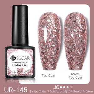 UR SUGAR 7.5ml Red Purple Color Gel Polish Matte Top Coat Semi Permanent Soak Off Valentines Day Nail Art UV Gel Varnish All For Manicure