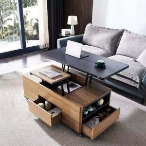 space saver center table foldable dining table study table convertible to dining table with 4 compartment stool expandable table with 4 compartment stool