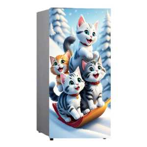 Walpaper Stiker Kulkas 1Pintu Ukuran 120 cm x 60 cm Cetak Sendiri ( COD)