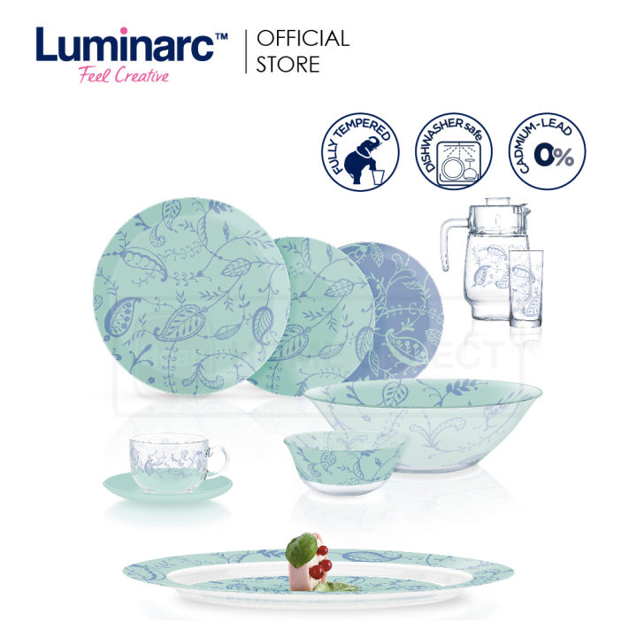 Luminarc Simply Garnet 46pc Dinner Set Q0925 Lazada 5981