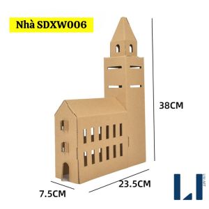 Mô hình nhà mini tự lắp ráp Mô hình ngôi nhà bằng giấy bìa carton LIM DIY
