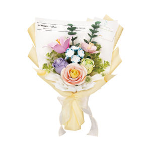 Robotime Rolife ชุดแบบจำลองช่อดอกไม้ดอกไม้สปริง6แบบทำจากพลาสติก3D สำหรับผู้ใหญ่แม่ของขวัญวันเกิด