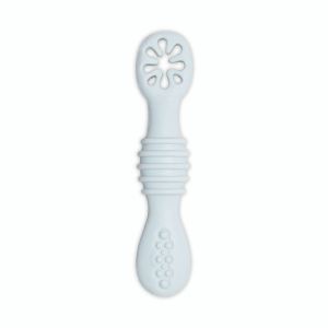 Baby Silicone Sticky Spoon Baby Cutlery Training Spoon Baby Meal Spoon Food Grade Silicone Baby Sticky Spoon Children Feeding Sticky Spoon Soup Spoon Double Head Silicone Sticky Spoon Soft Kitchen Accessories BPA Free (Pink/Grey/Blue)