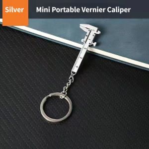 Mini Portable Vernier Caliper 0-40mm Keychain Portable Tool Pendant Measurement Tools Zinc Alloy Key Chain