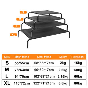 CHONG CHONG Durable Elevated Non Slip Outdoor Dog Bed - Dog Cots beds for Large Dogs XL Waterproof Raised Dog Bed Easy to Assemble Cooling Elevated Dog Bed with Teslin Mesh