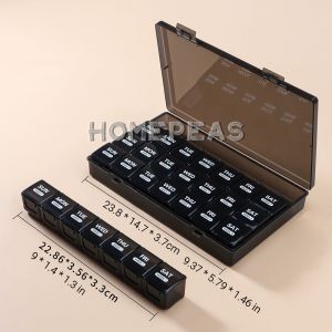 Homepeas® Portable Pill Box Large Compartment Monthly Pill Organizer Medicine Travel Organiser
