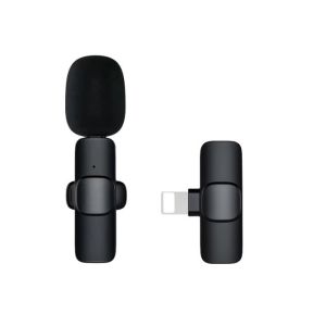 CIJI Mikrofon Nirkabel Mic Portabel Audio Video pembuatan Rekaman Live Broadcast Wireless Microphone HP Klip Untuk IPhone Android Bisa Charger secara bersamaan
