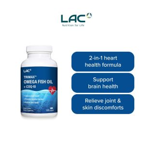 LAC TRIMAX Omega Fish Oil + CoQ-10 120SG (Best by: September 2028)