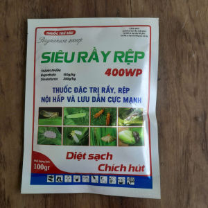 Siêu Rầy Rệp Gói 100gam thành phần Buprofezin 150g/kg+ Dinotefuran 250g/kg trừ sâu chích hút rầy nâu bọ trĩ AgriHG
