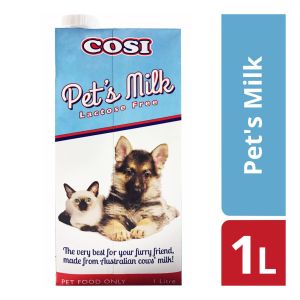 Cosi Pets Milk Lactose Free Dog Puppy Kitten Cat Milk Pet Essentials and Supplements 1L expiry 2027