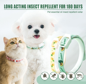 CUTE Pet Cat Dog Anti Flea Collar Ticks Rantai Kutu Kucing Deworming Repellent Adjustable