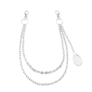 โซ่ฮิปฮอปสำหรับนักเต้น Punk Egirl Eboy ด้าน Celana Jeans Harajuku Punk Chain Edgy สำหรับกระโปรงกางเกง